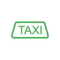eps10 green vector taxi abstract art icon with text isolated on white background. transportation symbol in a simple flat trendy modern style for your website design, logo, and mobile app