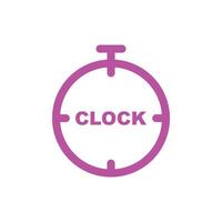 eps10 pink vector timepiece or stopwatch abstract art icon isolated on white background. alarm or clock symbol in a simple flat trendy modern style for your website design, logo, and mobile app