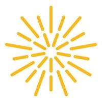 Creative firework icon color outline vector