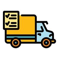 Event delivery icon color outline vector