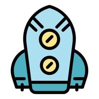 Event rocket icon color outline vector