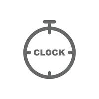 eps10 vector gris reloj o cronómetro icono de arte abstracto aislado sobre fondo blanco. símbolo de alarma o reloj en un estilo moderno y sencillo para el diseño de su sitio web, logotipo y aplicación móvil