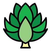 Artichoke food icon color outline vector