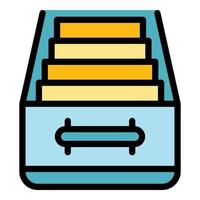 Event steps icon color outline vector