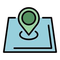 Location repair cloth icon color outline vector