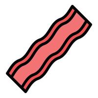 Bacon pork icon color outline vector