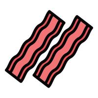 Bacon meet icon color outline vector