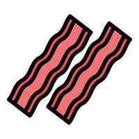 Bacon meet icon color outline vector