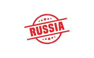 RUSSIA stamp rubber with grunge style on white background vector