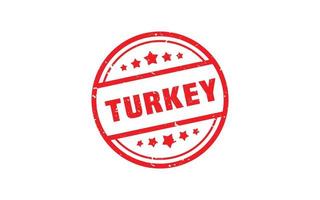 TURKEY rubber stamp with grunge style on white background vector