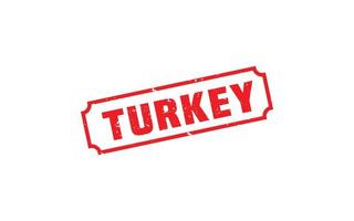 TURKEY rubber stamp with grunge style on white background vector