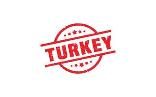 TURKEY rubber stamp with grunge style on white background vector