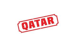 goma de sello qatar con estilo grunge sobre fondo blanco vector