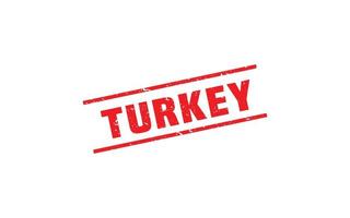 TURKEY rubber stamp with grunge style on white background vector