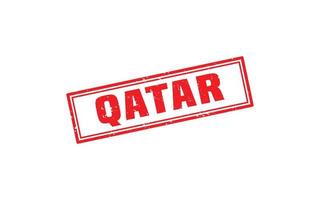 goma de sello qatar con estilo grunge sobre fondo blanco vector