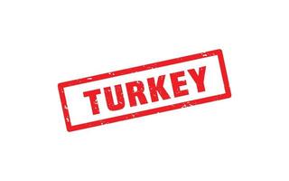 TURKEY rubber stamp with grunge style on white background vector