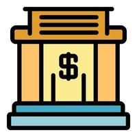 Money holder icon color outline vector