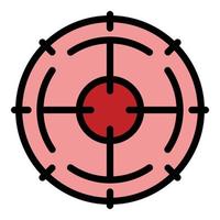 Screen focus icon color outline vector