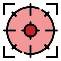 Font focus icon color outline vector