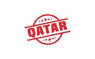 goma de sello qatar con estilo grunge sobre fondo blanco vector