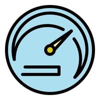 Speed test icon color outline vector