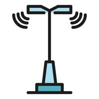 Wifi area icon color outline vector