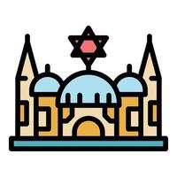 Hagia sophia icon color outline vector