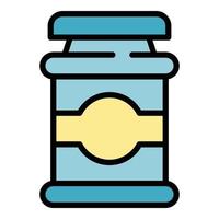 Chocolate paste breakfast icon color outline vector