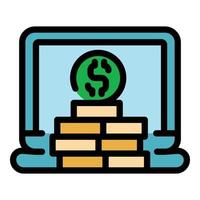 Business monetization icon color outline vector