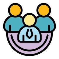 Board meeting icon color outline vector
