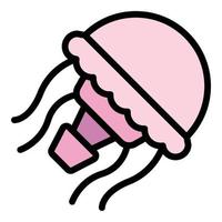 Dweller jellyfish icon color outline vector