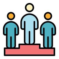 Mentor podium icon color outline vector