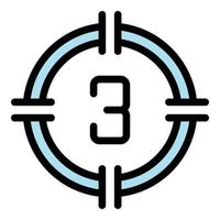 Countdown movie icon color outline vector
