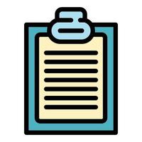 Scenario clipboard icon color outline vector