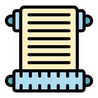 Movie scenario script icon color outline vector