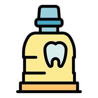 Dental rinse icon color outline vector