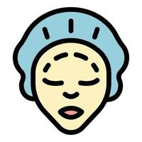 Face surgery icon color outline vector