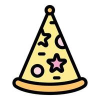 Party cone icon color outline vector