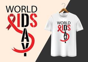 World Aids Day 1st December T-shirt design vector