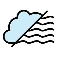 Sky wave cloud icon color outline vector