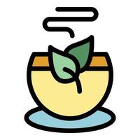 Tea icon color outline vector