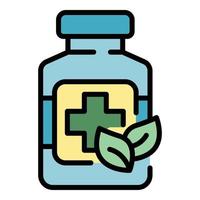 Drugs pack icon color outline vector