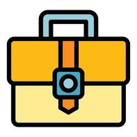 Student briefcase icon color outline vector