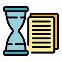 Time opportunity icon color outline vector