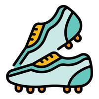 Man football boots icon color outline vector