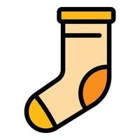 Clean sock icon color outline vector