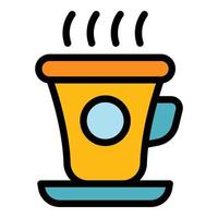 Small mug icon color outline vector