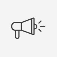 megaphone icon vector. loud, speaker, volume, loudspeaker, speech, announce, announcement symbol sign vector