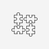 puzzle, jigsaw, piece, game icon vector isolated symbol sign