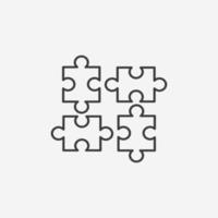 puzzle, jigsaw, piece, game icon vector isolated symbol sign